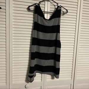Torrid black and gray wide stripe tank